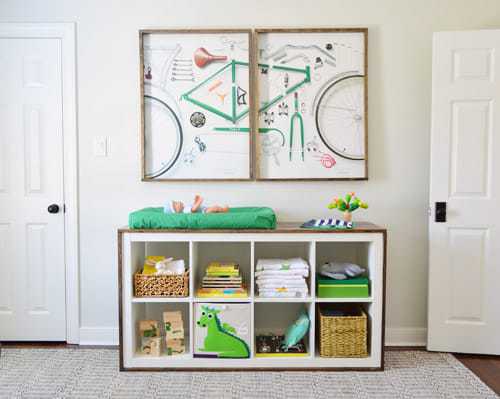 changing table toy storage