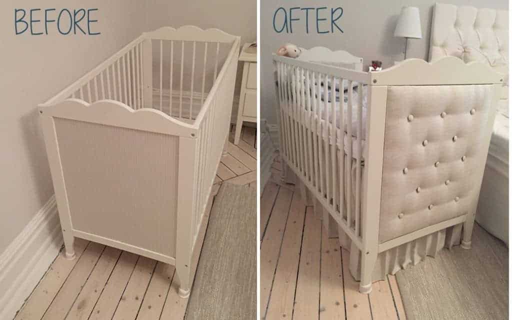 ikea crib upgrade - IKEA Nursery Hacks