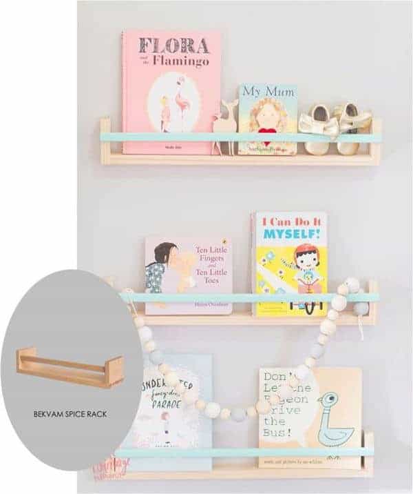 ikea book shelves nursery