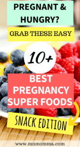 Don't miss this great list of the best foods to eat while pregnant - snack edition! Be healthy and nutritious during pregnancy!