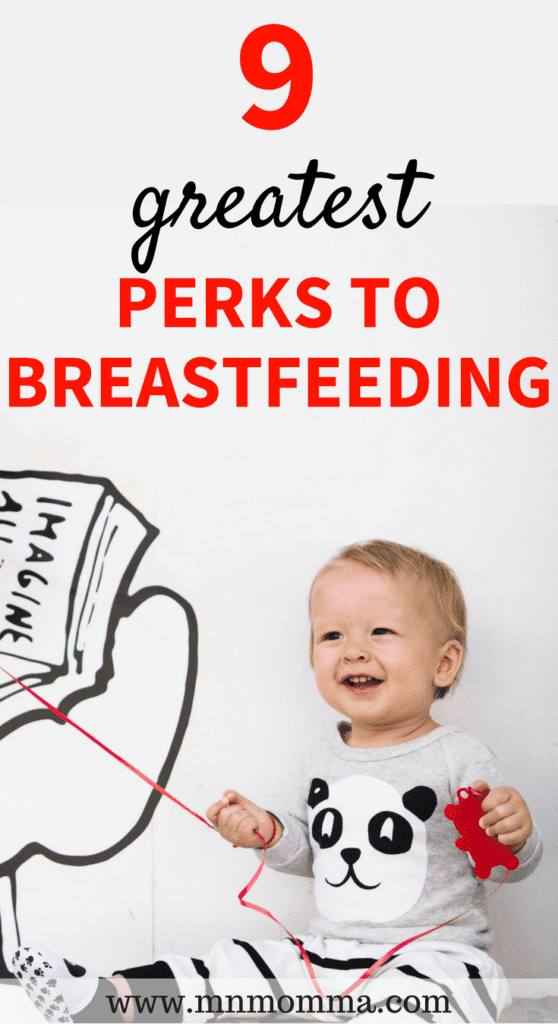 benefits of breastfeeding - the 9 greatest perks to breastfeeding your baby! Don't miss these amazing benefits you'll receive by breastfeeding!