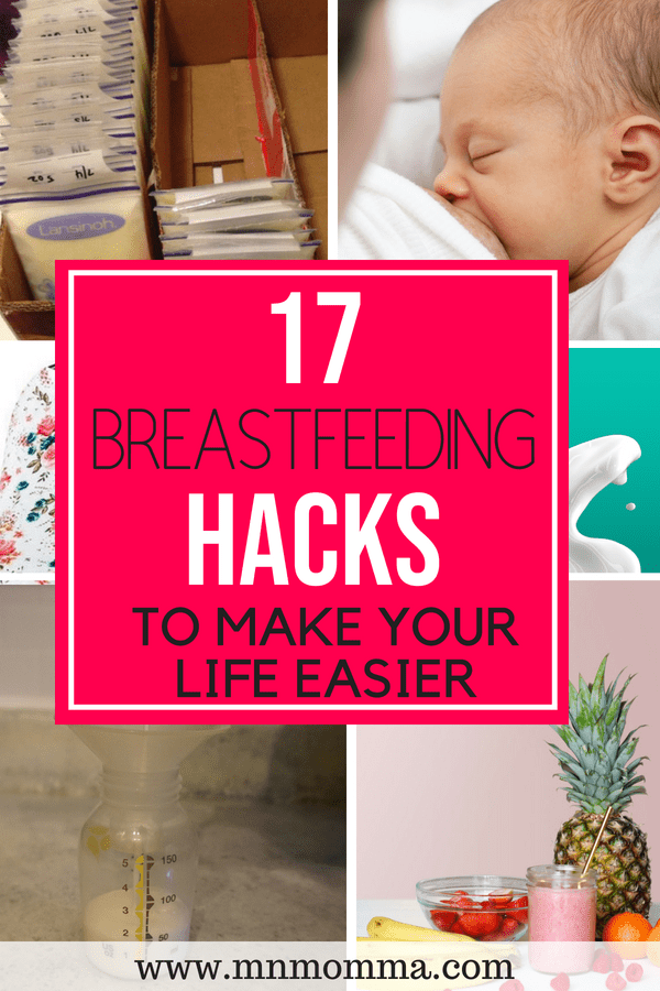 17 best breastfeeding and pumping tips to make breastfeeding and pumping easier. Stop stressing about breastfeeding and find these great tips and hacks! Breastfeeding hacks for new moms!