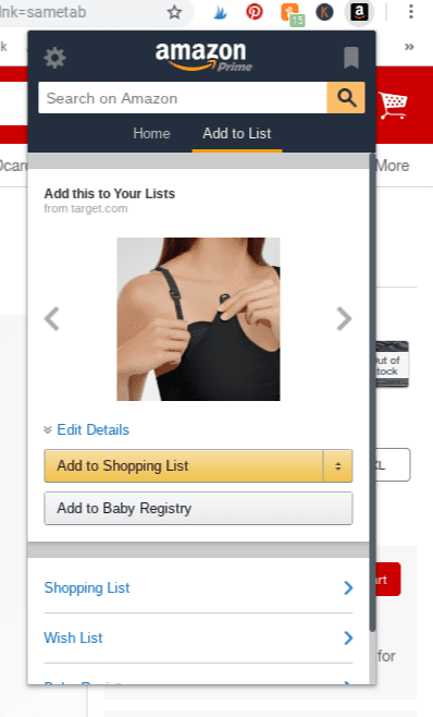 Add things to amazon wishlist from other sites
