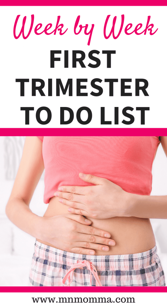 Weekly First Trimester Checklist