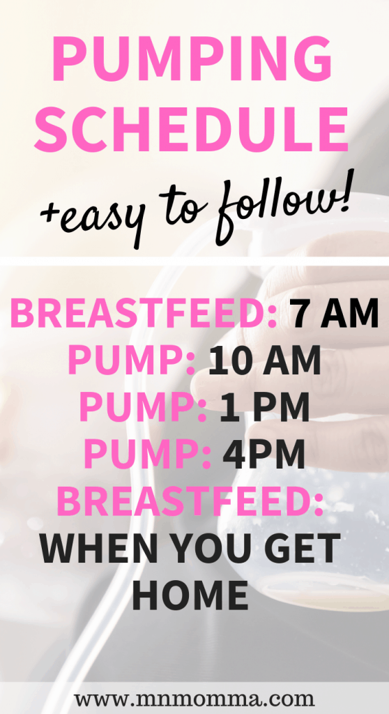 breast pumping schedule