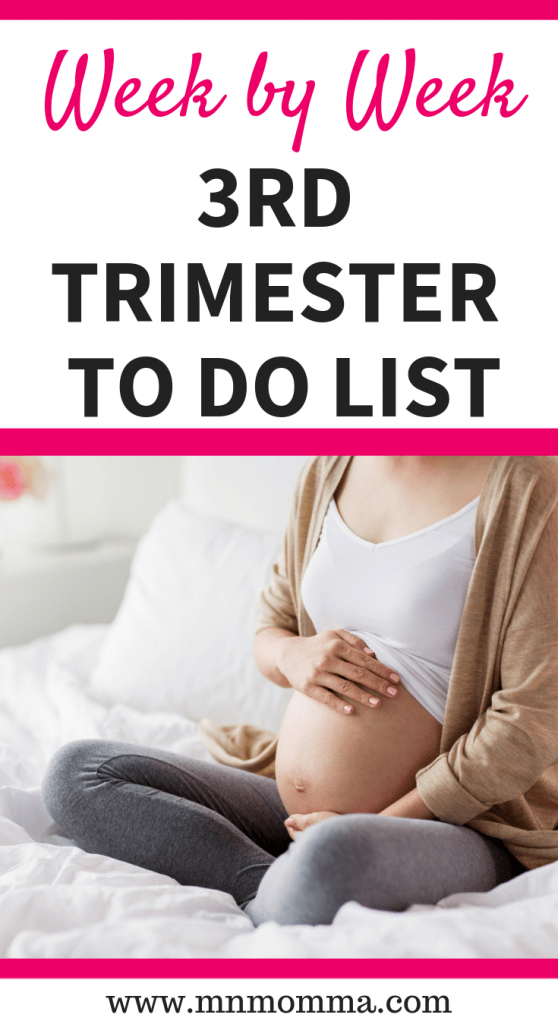 3rd trimester checklist free printable