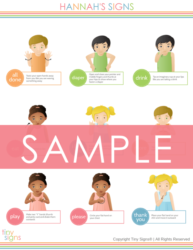 Custom Baby Sign Language Chart