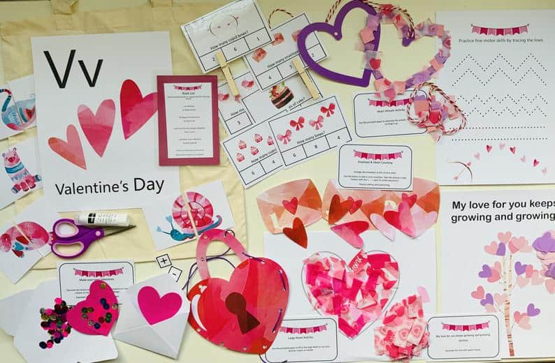 Valentines Day activity kit for toddlers and preschoolers
