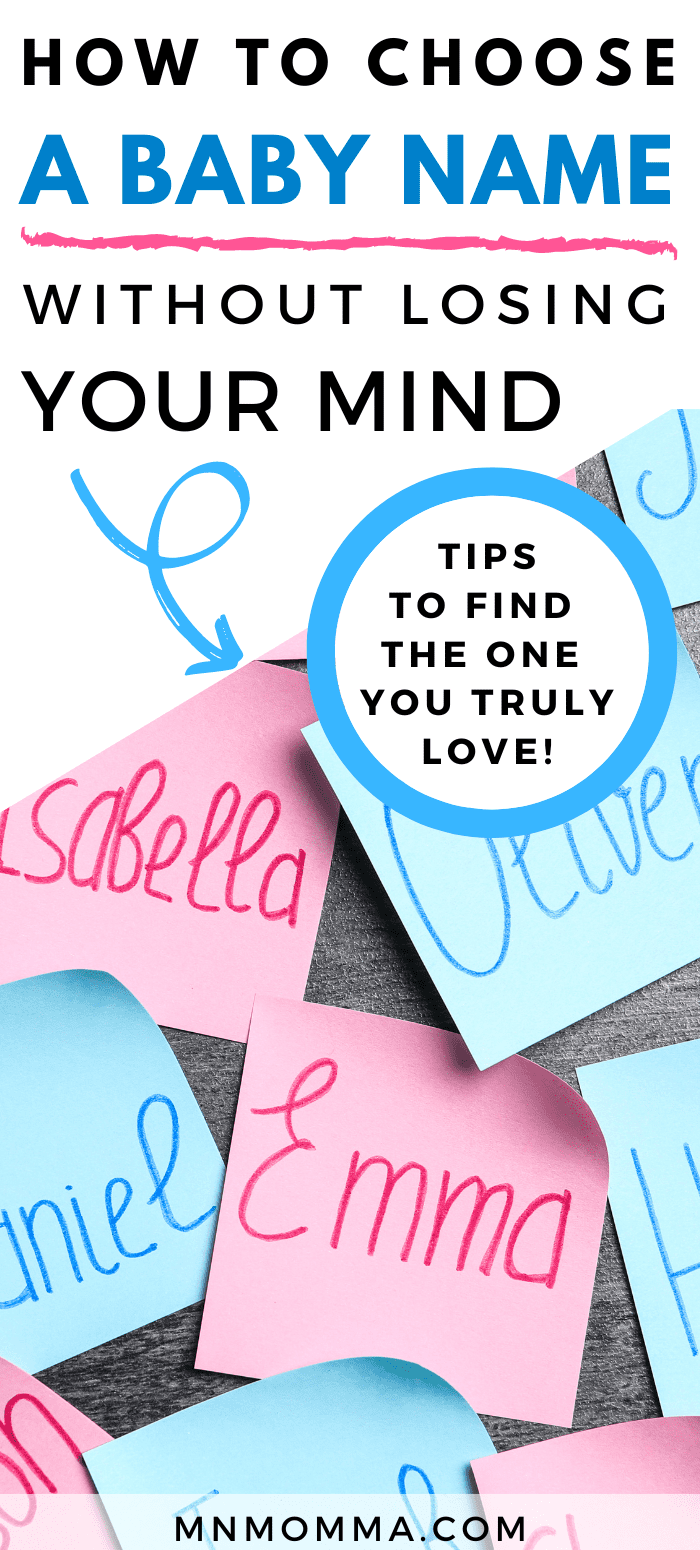 How to Choose A Baby Name Tips for When You're Stuck Minnesota Momma