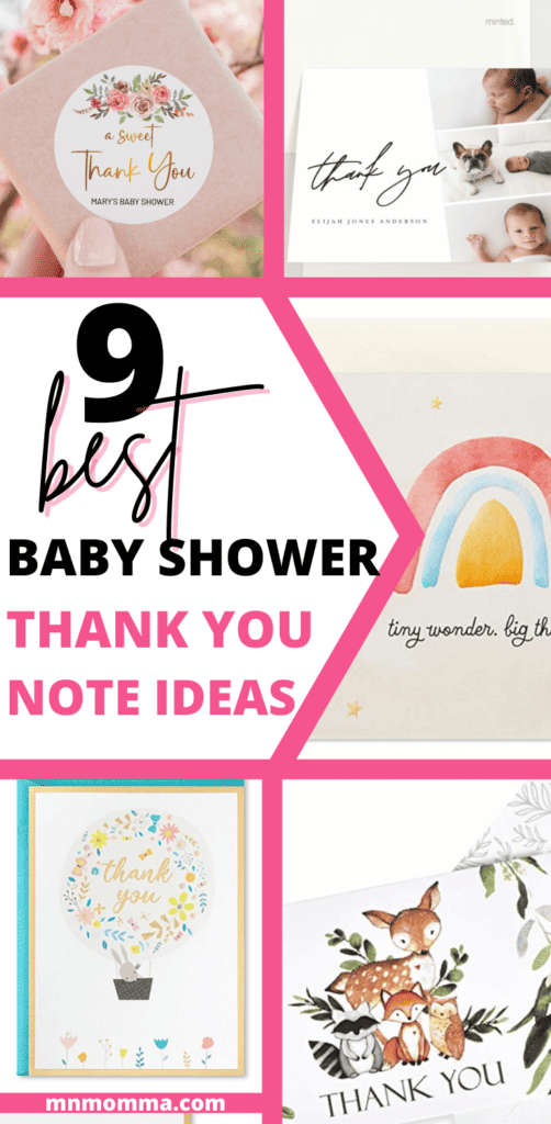 best baby shower thank you note ideas