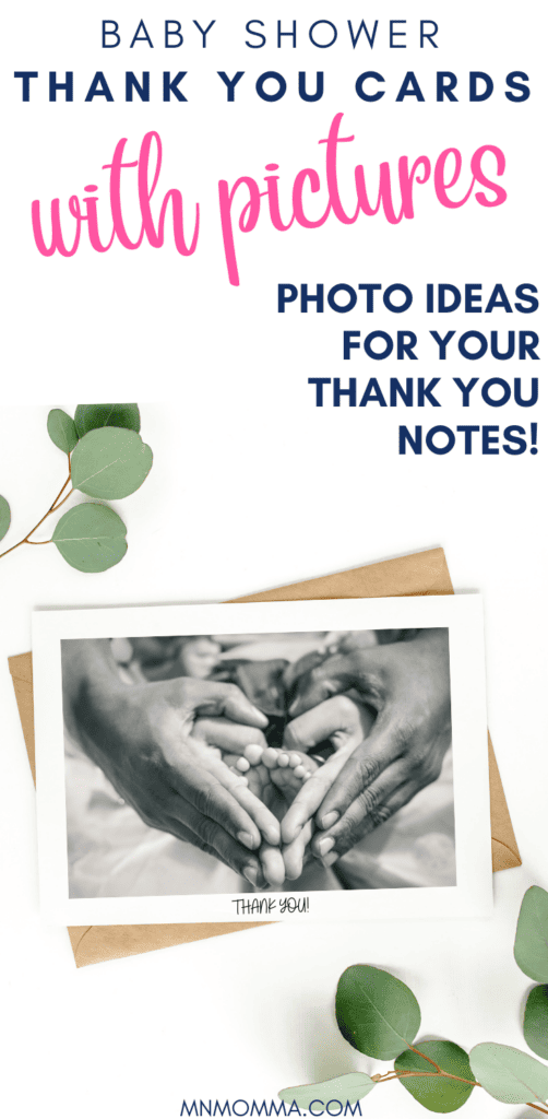 baby shower thank you cards with pictures (photo ideas for thank you notes)